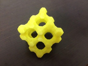 grande fau type zeolita ciencias molécula faujasita inorgánico cristal celular 3d print model - Mito3D