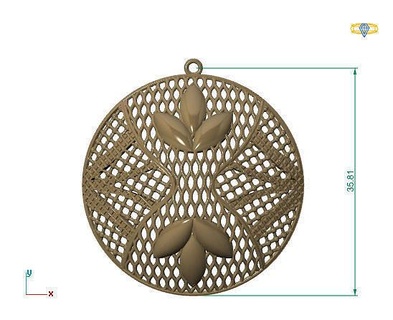 grande ciondoli 3dm file 15 oro gioielleria design argento stampabile moderno moda fusione griglia fiore bellezza arte sterlina regalo splendente illustrazione donne render anelli 3d print model - Mito3D