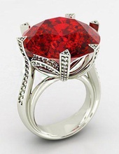 large stone ring 056 jewelry jewellery wedding engagement diamond jewel rings 3d print model - Mito3D