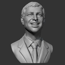 larry 3d drucken modell charakter kopf porträt büste zahl gesicht statue skulptur google kunst skulpturen 3d print model - Mito3D
