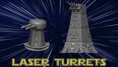 laser tower scifi sci fi star wars starwars legion fire future futuristic sith jedi game scenic terrain galaxy vader games toys accessories 3d print model - Mito3D