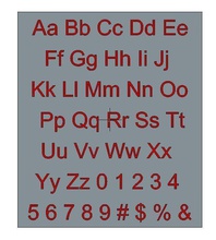 alfabeto latino números hobby-diy o símbolo carta texto tipo de letra hobby diy outros 3d print model - Mito3D