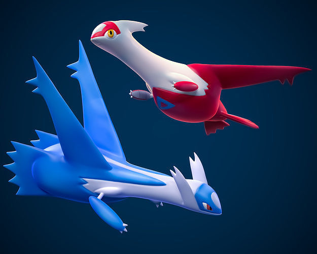 latios latias pokemon legendary pokemons pokemongo marvel zbrush print illustration dragon pikachu charizard games toys 3D print model - Mito3D