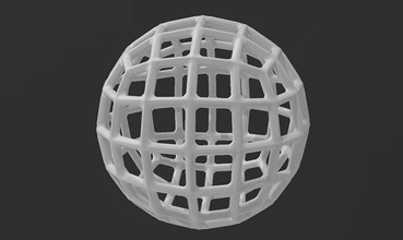 enrejado esfera cubo geométrico forma geometría pelota herraje resina sla fundición hazme ciencias 3d print model - Mito3D