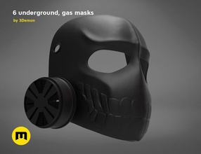 laughing gas mask - 6 underground 6underground michaelbay cosplay costume action gasmask series reynolds ryanreynolds agent criminal wearable halloween helmet movie games toys game accessories 3d print model - Mito3D
