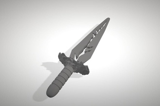 lavastone dagger sword knife cosplay halloween games-toys knight bladed weapon combat cutting adventure 3dprint costume stone gaming blade games toys game accessories 3d print model - Mito3D