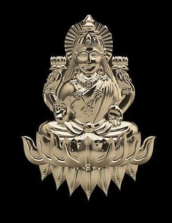 laxmi sculpture déesse Indien art bijoux dépendant sculptures 3d print model - Mito3D