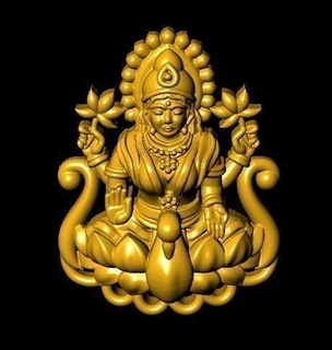 laxmi Bhagwan pavão senhor murti ídolo hindu Deus sul indiano pendente jóias bagwan lakshmi joalheria 3d print model - Mito3D