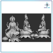 lakshmi idol 3d printable model 1 printing 3dprint miniature 3ddesign 3dart 3dmodeling 3dgodmodel god krishna sculpture mural statue hindu goddess stl art sculptures 3d print model - Mito3D