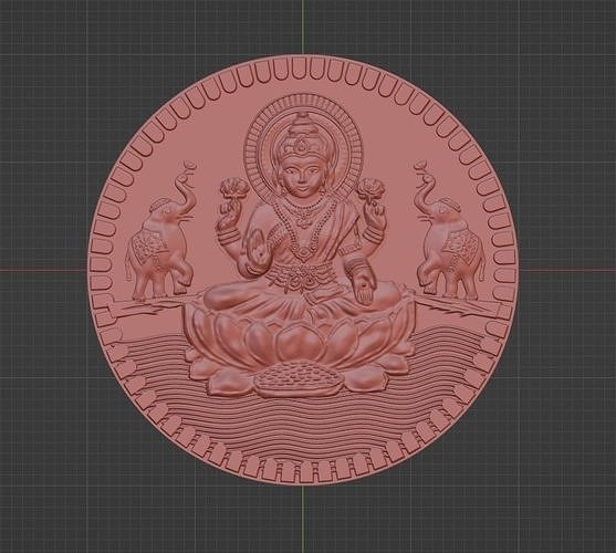 laxmi ji coin design laxmiji lakshmi lord god godess queen diwali silver gold coins cad cam die printable art badges 3D print model - Mito3D