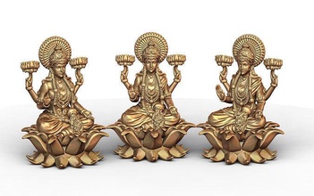 laxmi ji model 01 ganesh 3dmodel hindu holy religious jesus ganesha christian bible sanskrit jewish religion saraswati shivji hanuman sculpture art murti jewelry 3d print model - Mito3D