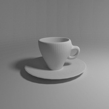 lazza cup saucer house elegant tableware sophisticated kitchen dining 3d print model - Mito3D