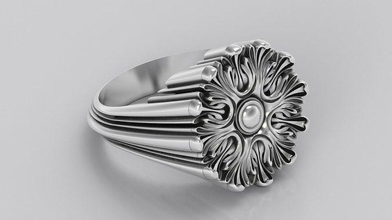 leaf art decor vines sheet flower ring blossom floret blade engagement jewelry gold rings wedding jewellery gem white silver beauty tree 3d print model - Mito3D