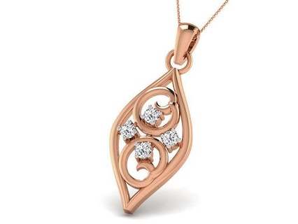 leaf light wt diamond charms pendant 3dm render detail printable gem silver necklace wedding engagement ultra jewel jewellery gold jewelry pendants 3d print model - Mito3D
