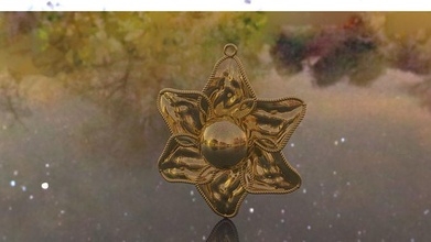 Yaprak kolye takı altın mücevher çiçek kolyeler 3d print model - Mito3D