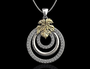 leaf pendant diamond jewelry 3d printable stl leaf leaves pendant pendants necklace gold silver sterling platinum brilliant diamond gem gemstones women classic female jewelry