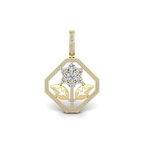 leaf pendent 3d model jewel gem engagement wedding jewellery diamond printable ring gold jewelry engagem fashion sterling white brilliant solitaire beauty rings pendants 3D print model - Mito3D