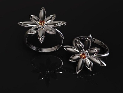 Yaprak yüzük altın takı platin düğün yazdırılabilir gümüş parlak mücevher nişan moda güzellik elmas parlıyor KADIN taş lüks yüzükler 3d print model - Mito3D