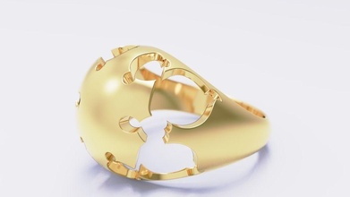 leaf ring gold jewelry shining elegant love silver romance wedding aylana barigli uzu rings 3d print model - Mito3D