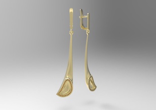 yaprak tüp şekilli küpe takı stl 3dm yazdırılabilir elmas gem altın Gümüş moda giyim lüks valentine klasik hediye şık organik 3d print model - Mito3D