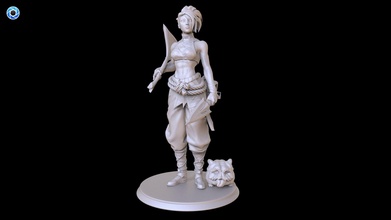 liga of leyenda salvaje grieta akali impresión listo zbrush 3d personaje habilidad juego vídeo arte 3dsmax maya real manga esculpir esculturas 3d print model - Mito3D