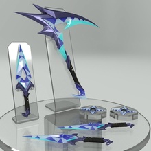 league of legends akali kda out skin crystal cold weapon set lol kama kunai axe knufe leagueoflegends alloutskin cosplay 3dprint prop lolcosplay akalicosplay kdacosplay games toys game accessories 3d print model - Mito3D