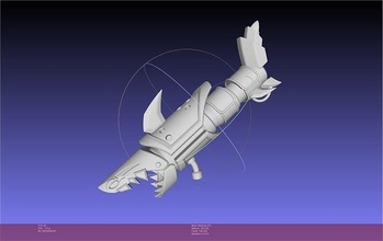 liga of legendas azar espinha peixe imprimível montagem 3d impressão réplica traje cosplay fantasia steampunk videogame misterioso jogos brinquedos 3d print model - Mito3D