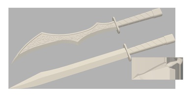 liga of leyendas katarina clásico daga cuchillo espada jajaja cosplay apuntalar propuesta juegos juguetes 3d print model - Mito3D