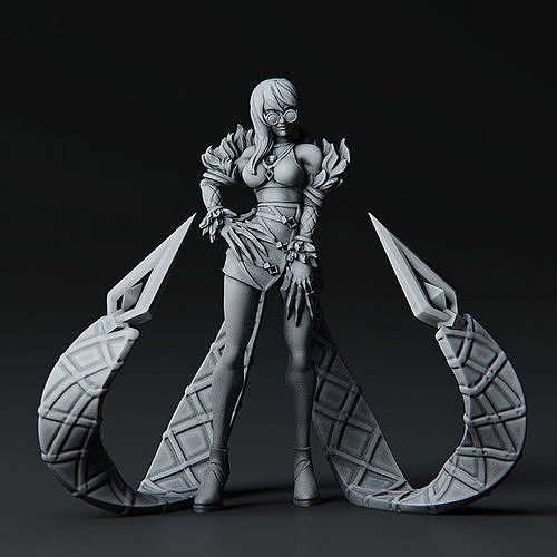 league of legends kda evelynn people figure girl woman games toys 3D print model - Mito3D