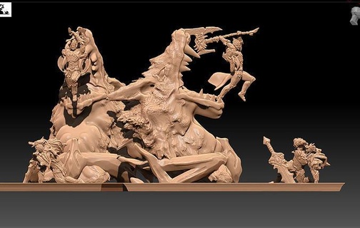 lig efsaneler lol Tanrı kral Garen Darius Ligi oyun oyuncaklar oyunlar fantezi mimari gizemli Sanat heykeller 3d print model - Mito3D