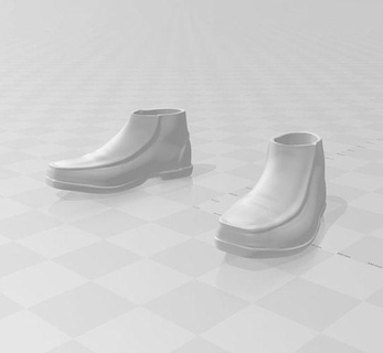 couro sapatos 6 12 polegada figuras resina arte 3d print model - Mito3D