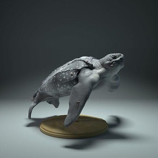 laúd mar Tortuga nadar animal reptil tortuga lagartija criatura realista compañero agua dnd presupuesto fauna silvestre Arte esculturas 3d print model - Mito3D