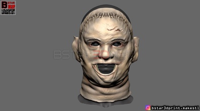 leatherface killing mask - texas chainsaw massacre games-toys halloween man sculpture head cosplay helmet killingmask texaschainsawmask leatherfacemask leatherfacecosplay leatherfacehelmet leatherfacehalloween leather face firday13 halloweencosplay horror games toys 3d print model - Mito3D