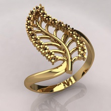 hojas diamante anillo hermoso diseño compromiso joyería joya corazón pendiente collar clásico hombres banda boda mujer eternidad giro anillos 3d print model - Mito3D
