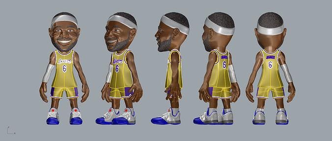 Lebron James Basketbol oyuncu nba golcü şampiyon Lakers losangeleslakers raymone Yazdır plastik oyuncak model baskı spor oyun oyunlar oyuncaklar 3d print model - Mito3D
