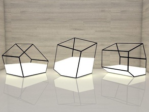led lamps cube house lamp unique geometry form shape unusual individual lighting 3d print model - Mito3D