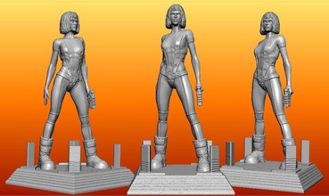 leeloo 5th elemento figura futurista personas personaje estatua 3dfigure milla ciencia ficción arte esculturas 3d print model - Mito3D