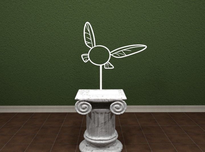 légende of zelda ocarina temps navi signe loz permanent logo art panneaux logos 3D print model - Mito3D