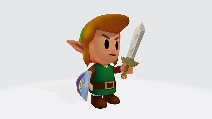 leyenda of zelda enlace dibujos animados anime juego juegos juguetes 3D print model - Mito3D