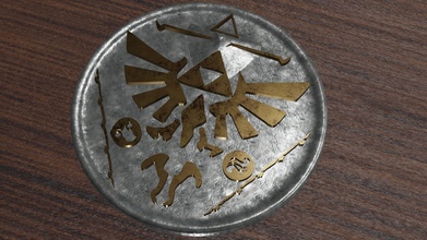 lenda of zelda medalha dio impressão imprimível 3d mitologia criatura campeão passatempo faça arte moedas distintivos 3d print model - Mito3D