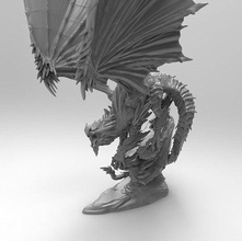 legendary character design crystal dragon stl 3d dnd dicetower dice art tower toy dungeons dragons fantasy games toys ancient fire statue dungeon 3d print model - Mito3D