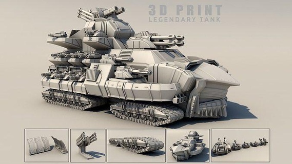 legendary tank print military vehicle war army bank industrial weapon game armor armored truck games toys ww2 gun battle 3d print model - Mito3D