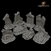 jeux légende cassé pierres tombales halloween gothique cimetière tombe cour horreur cthuhlu ravenloft vampire effrayant fantaisie jouets jeu accessoires 3d print model - Mito3D