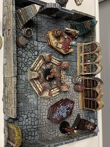 legendenspiele nekromant höhle einstellen dungeons zauberer magie gotisch ravenloft grusel bibliothek fantasie mittelalterlich drachen rollenspiel schloss hexerei spiele zubehör spiel spielzeuge 3D print model - Mito3D