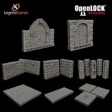 jogos lenda openlock básico masmorras dragões mmorpg porão castelo terreno bruxo brinquedos borda 3d print model - Mito3D