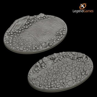 legendgames skull bases - 105x70mm oval x2 warhammer sigmar ttrpg gothic 40k miniatures games fantasy figurines sci fi character military toys miniature game accessories 3d print model - Mito3D