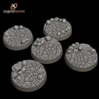 legendgames cranio incrinato terra basi 25mm giro x5 warhammer ttrpg Gotico goblin skaven halfling micro miniature 40k Giochi giocattoli fantasia sci fi figurine miniatura gioco Accessori khorne 3d print model - Mito3D