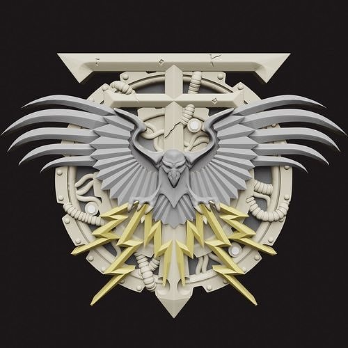 legião tempestas heráldica símbolo logotipo arte ilustração 3D print model - Mito3D