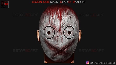 legion julie mask - dead by daylight horror of cosplay costumes japanese devil halloween huntress terrible face frank fjsj games toys 3d print model - Mito3D