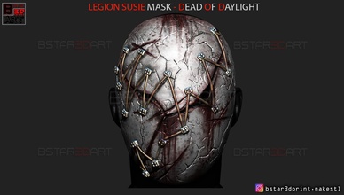 legion susie mask - dead by daylight horror of cosplay costumes head japanese halloween huntress terrible face frank fjsj dod games toys 3d print model - Mito3D